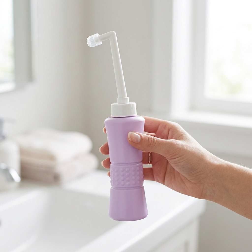 Angled peri bottle