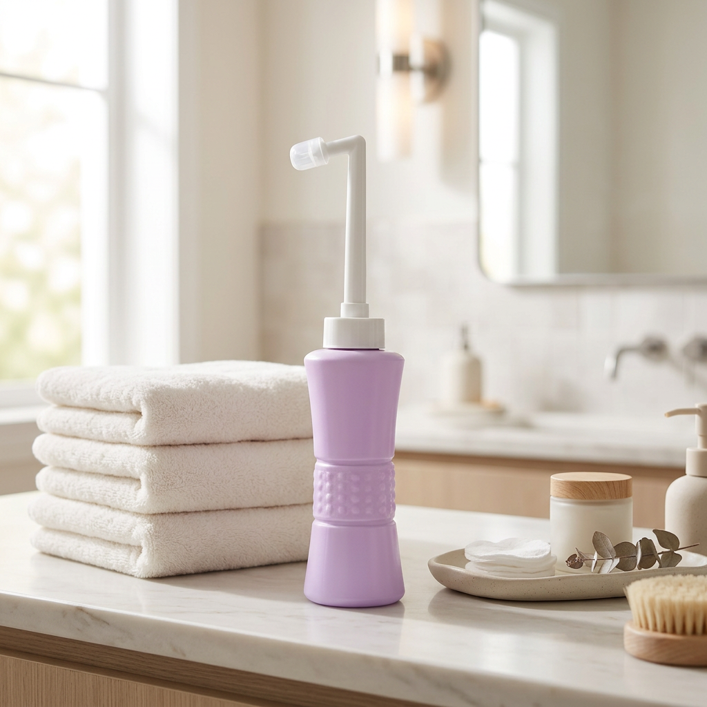 Angled peri bottle