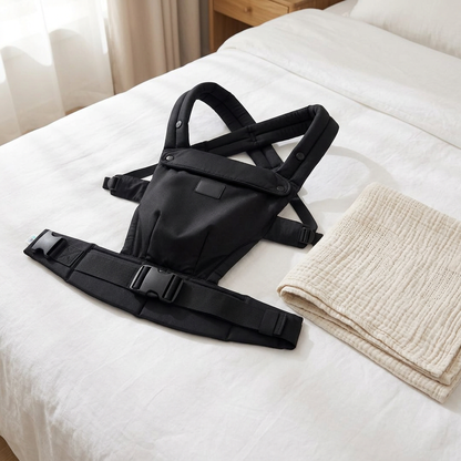 SnugCarry laid on a bed